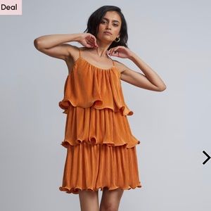 Orange Ruffle Dress